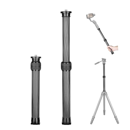 Columna central de fibra de carbono para trípode Manbily con secciones rígidas
