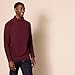 Amazon Essentials Men's 100% Cotton Rib Knit Turtleneck Sweater, Burgundy, X-Large