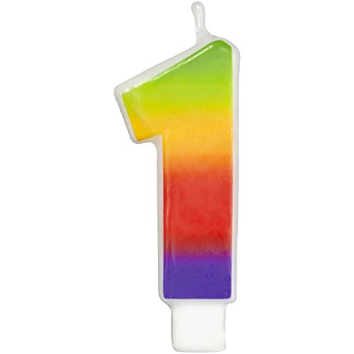 Wilton W Rainbow Candle, Numeral 1