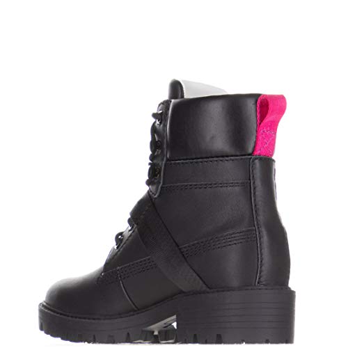 Kendall + Kylie Women's Eos Faux Leather Buckled Boots, Black/Black 7 #TOP2
