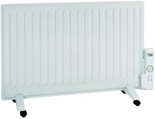 Einhell Flächenheizer FH 800 (230 V, 800 Watt, Thermostatregler, Befestigung als Wandheizung, Standfüße mit Lenkrollen, Kipp- und Überhitzungsschutz)