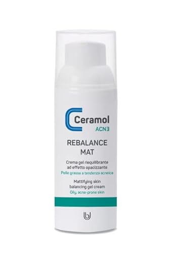 Ceramol Rebalance Mat Crema Opacizzante Per Pelle Acneica, 50Ml