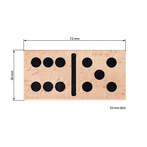 Bartl 103926 Extra großes Domino XXL aus Buchenholz Natur ideal für kleine Kinder und Senioren (28 Spielsteine 72 mm x 36 mm) mit praktischem Baumwollbeutel
