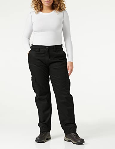 Lee Cooper LCLPNT241 Damen Pflegeleichte Multi-Pocket-Hose Classic Cargo Safety Arbeitshose, Schwarz, 38 EU - 32L