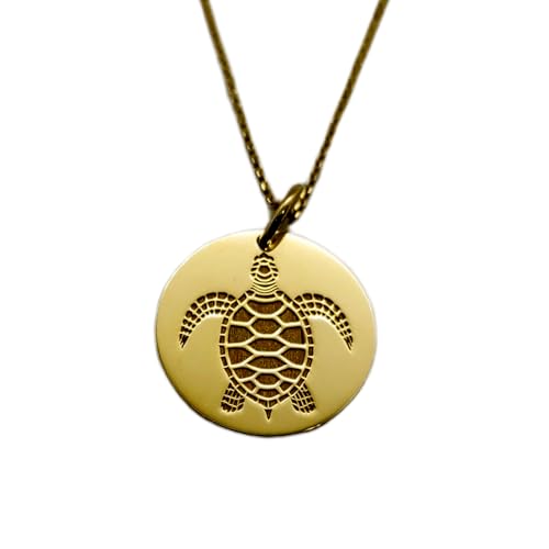 Collier tortue marine en argent sterling plaqué or LKBEADS, un bijou raffiné et intemporel