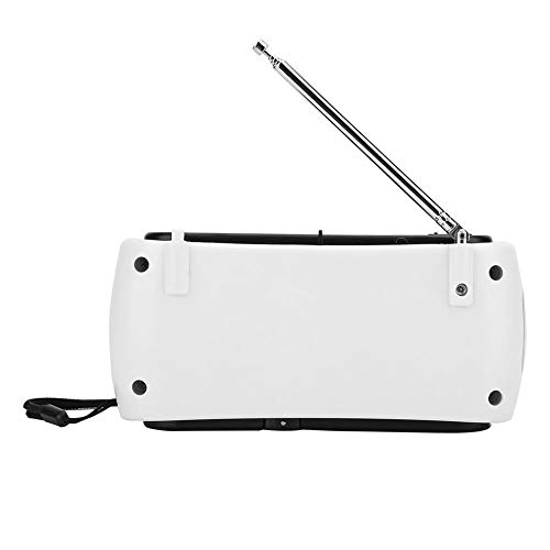 Weiyiroty Radio AM/FM Portable, Chargeur de téléphone USB LED manivelle Solaire Chargeur de Lampe de Poche Haut-Parleur intégré, Escalade de Voyage pour Le Camping en Plein air