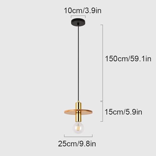 Suspension design fer forgé et bois massif à éclairage ciblé - 5