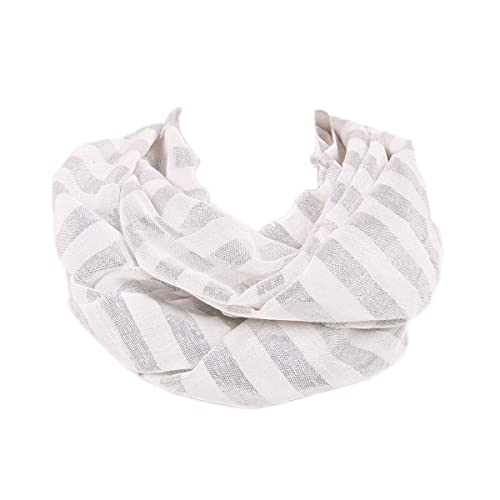 Premium Striped Glitter Infinity Loop Fashion Scarf - Diff Colors Avail