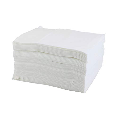 RELMOS Disposable Biodegradable White Embossed Salons Hairdressing Towels. Salon, Barbershop, Hairdressing, Hairdressers, Spa Use (Pack of 100)