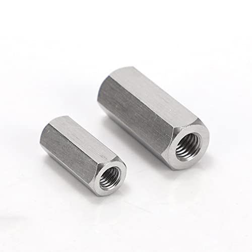SyiXute 20 Pcs Long Rod Nut,M6 Hex Coupling Nut,Carbon Steel Long Hex Nut for Home Office Workshop Industrial Constructor and Multi Purpose Use (M6*10 * 20mm) - Image 3