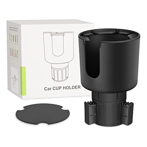 Suranew Adaptador expansor para portavasos para automóvil (New Negro) Cover
