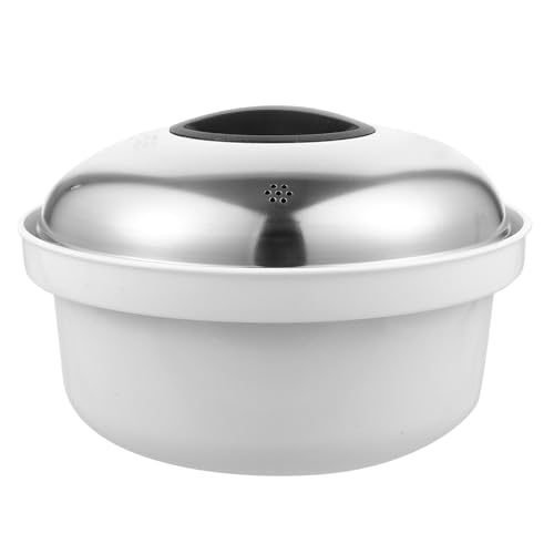 MUSISALY Vaporera para Microondas de Acero Inoxidable de Olla para Cocinar al Vapor con Mango de Plástico Apta para Cocinar Verduras Arroz Bollos y Dumplings Capacidad y Fácil Limpieza
