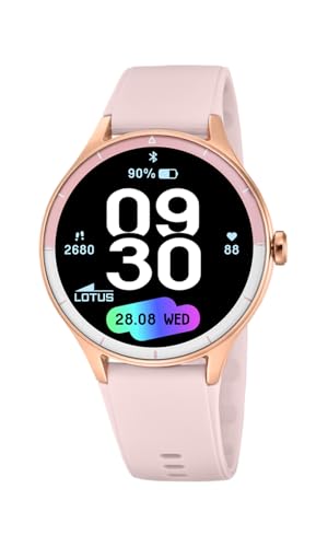 Imagen de LOTUS Reloj Inteligente Hombre Mujer Smartwatch Unisex de Caucho Rosa Resistente al Agua IP65 Voz IA