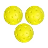 Palline da pickleball da interni, 3 x silenziose per esercitazioni | 74 mm abbastanza riscaldamento, morbida palla cava per esterni, cortili, prati, palestre, patio, parco giochi, allenamento a basso