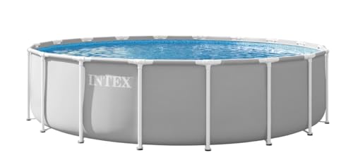 Intex 26732ND 5.49m x 1.22m Prism Frame Premium Pool Set (Includes Filter Pump, Safety Ladder, Ground Cloth, Pool Cover)