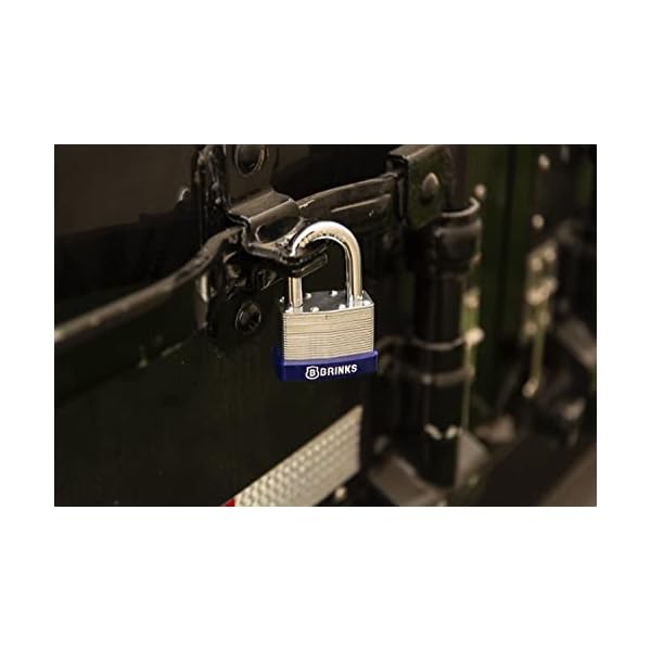BRINKS - 50mm Laminated Steel Keyed Padlock - Chrome Plated with Hardened Boron Steel Shackle - Image 5