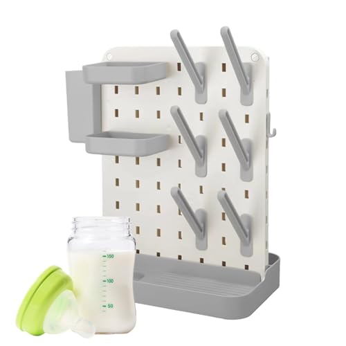 Soporte de secado genérico para biberones, secador de encimera, ahorro de espacio, soporte vertical para biberones | para tetinas, piezas de sacaleche, tazas, cocina, comedor, sala de estar