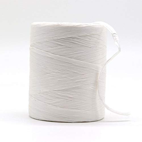 LAIY Cotton Raffia Yarn Solid Yarn for Crocheting Raffia Bag Popular Summer Raffia Ribbon DIY Handknitting Raffia Straw Hats 180meter