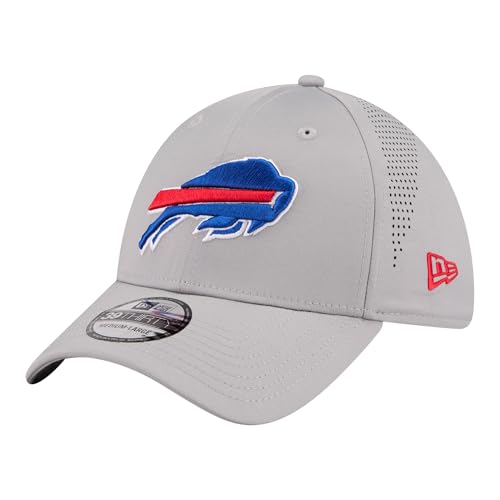 New Era Men's Gray Buffalo Bills Perforated 39THIRTY Flex Hat