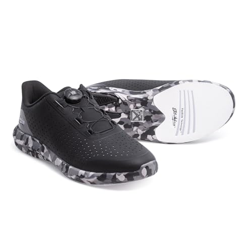 Image of KR Strikeforce Arrow Fast Twist Right Hand Men's Bowling Shoes with #8 Slide Pad on Both Shoes for Right or Left Handed Bowlers