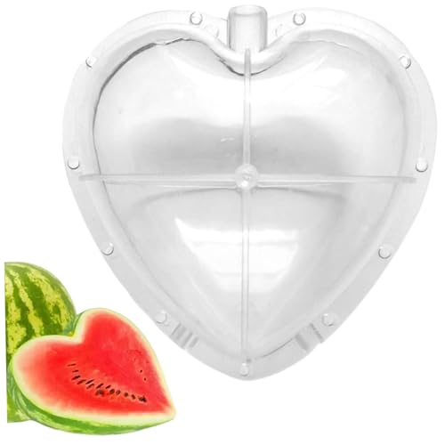 Watermelon Mold, 6.7x6.7 Heart Shape Watermelon Growing Molds, Transparent Plastic Fruit Shaping Molds Reusable Vegetable Growing for, Pumpkin Fruit