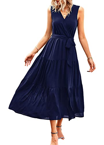 Robe d'été sans manches à volants idéale pour vos soirées en terrasse