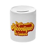 FORMAT STANDARD : Avec une hauteur de 9,3 cm et un diamètre de 8,4 cm (format proche d'un mug classique), elle offre une belle contenance pour accumuler pièces de monnaie et billets sans prendre trop de place.