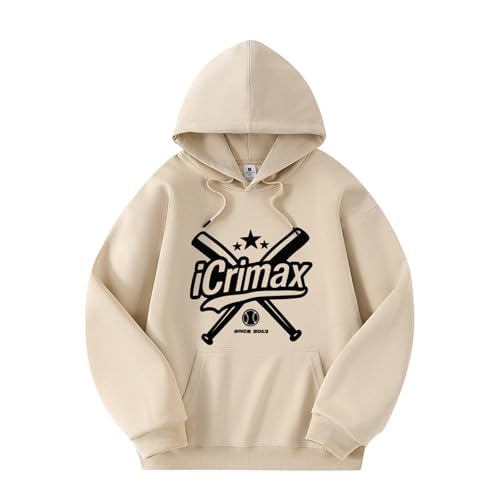 Icrimax Felpa A Cappuccio Maniche Lunghe Retro Abbigliamento Sportivo per