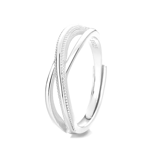 Bague vintage alliance géométrique en argent 925 ajustable pour vos styles de bureau