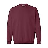 50% Baumwolle, 50% Polyester. Gildan Herren Sweatshirt, Maroon, XL