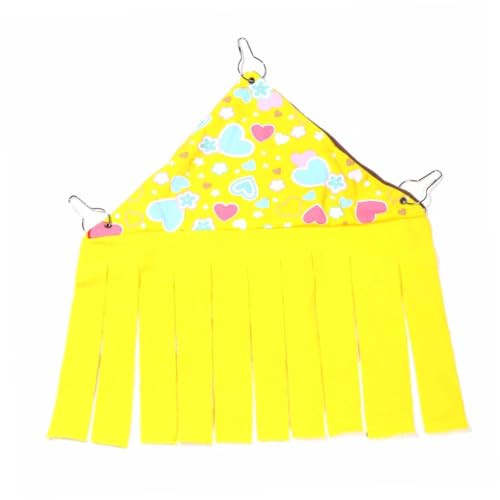 CIYODO 1個 ハンモック ハムスターベッド 猫用ペット毛布 豚 犬用ベッド 人間 小動物ぬいぐるみベッド キャノピー ハムスターマルチチャンバーハイド ねずみ ハムスターの巣 Yellow