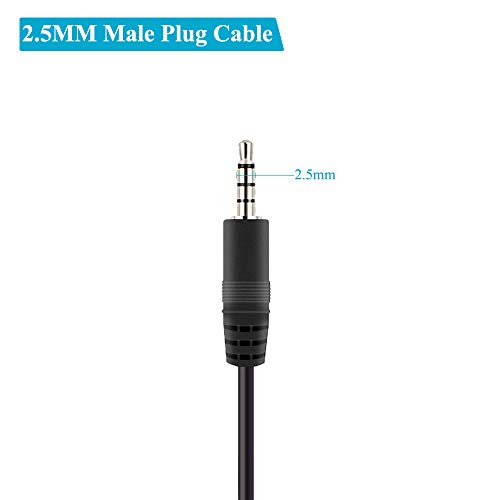 Fancasee 2-Pack adaptador cable audio 2.5mm TRRS miniatura 3