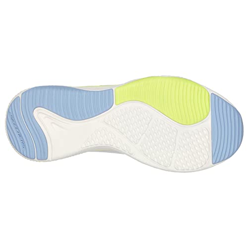 Skechers Skechers Women's D'lux Fitness Sneaker, White Mesh Multi Trim, 10