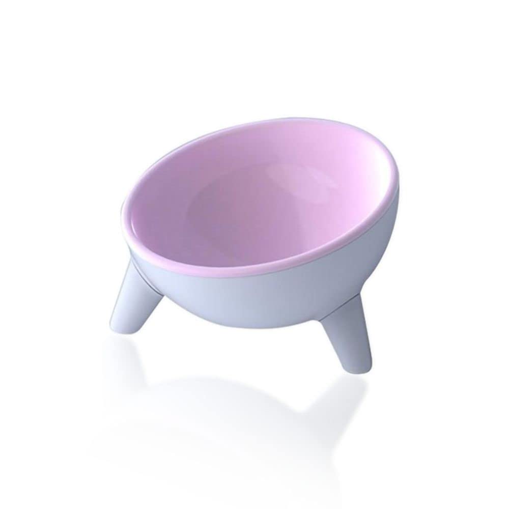 Raised Cat Bowls with Stand, Tilted 15° for Kittens Pink, 1PCS