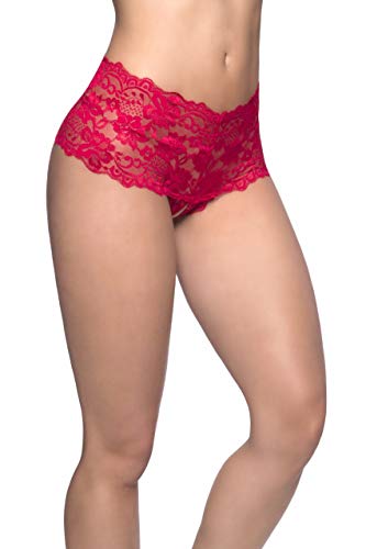 O Sexy Lingerie Women's Crotchless Hort, Black, Small/Medium
