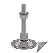 Produktbild Schwaderer Maschinenfuß/Stellfuß/Nivellierfuß/Gelenkfuß, höhenverstellbar STFE 80-2-85, Ø 80mm, lieferbar in den Gewindegrößen M8-M30, Edelstahl, mit Anti-Slip-Platte, (M10x100)