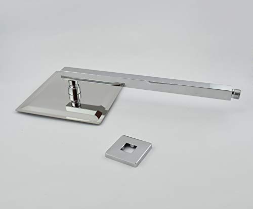 Ducha Chuveiro 20x20 Slim Inox Com Braço 36 Cm Solar Gás