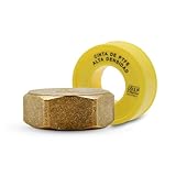 DOJA Barcelona | Tappo a Vite Femmina | Filettatura Interna | Tappo Idraulico Femmina Esagonale 1/2'' | Ottone | Tappi per Tubi Idraulici, Gas, Scarico Lavandino/Lavatrice, Tubo Rubinetto Acqua