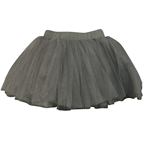 Toddler Girls Layered Tutu Tulle Skirt Baby Girls Tutu Skirts Princess Skirt Carnival Birthday Party (Grey, 3-4 Years)
