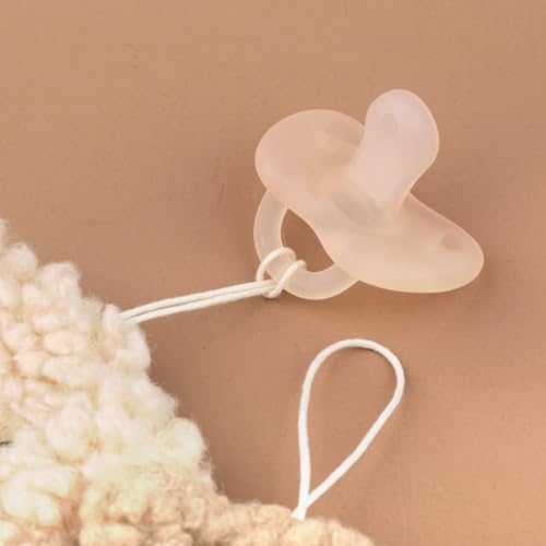Image of Baby Daisy Pacifier Clip Holder,Light and Soft Dummy Holder Binky Holder Handmade 2 Pack