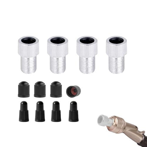 バルブステムアダプター | エアコンプレッサー用アルミニウム合金アダプターコンバーター - タイヤコンバーター ポンプアダプター 漏れ防止 タイヤ空気注入保護