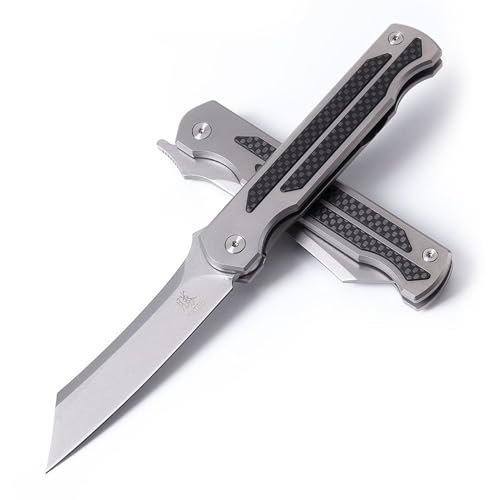 KATSU S35VN Steel Blade Folding Knife with Titanium Handle