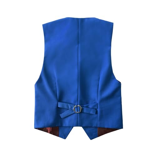 Image of Boys Suit Vest Kids Formal Waistcoat Vest with Pockets Adjustable Back Strap Vest for Wedding Piano Performance