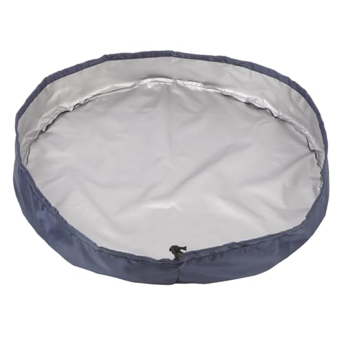 SHINEOFI Housse Extérieure Étanche pour Seau et Récipient Couverture Tonneau Scellée Oxford Résistante Aux UV Protection Pluie et Neige pour Seaux Plastiques et Chimiques Bleu Marine