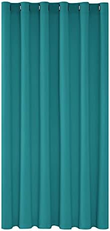 Deconovo Thermal Insulated Curtain Eyelet Blackout Curtain Lining Single Curtain for Door 52"x 54" Navy Blue 1 PANEL
