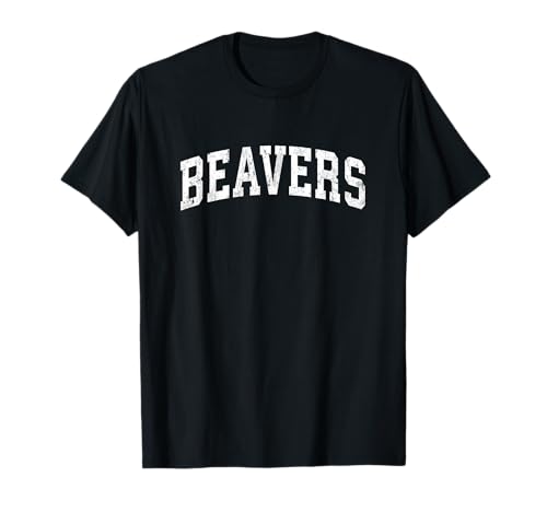 Beavers Mascot Vintage Athletic Sports Name Design T-Shirt