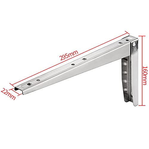 Support d'étagère pliant flottant et table murale rabattable en acier - 8