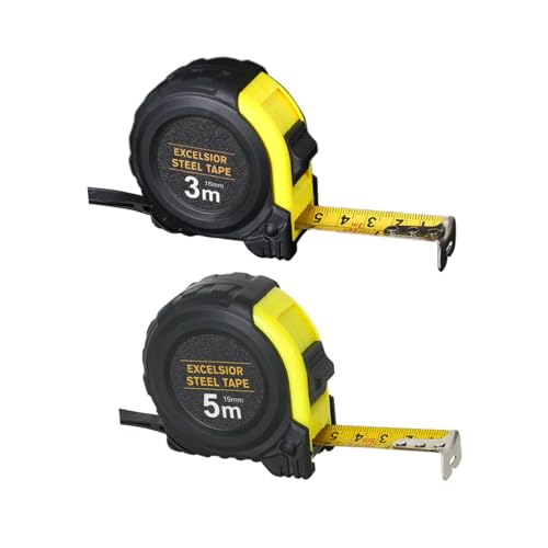 Ipetboom 2pcs cinta métrica retractil 5m métrico y pulgada miniatura 1