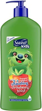 Suave Kids 2 in 1 Shampoo Conditioner Strawberry Smoothing, 18 oz/ 532 ml