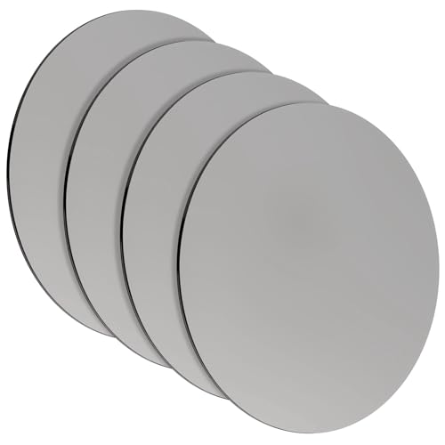 Image of Steel Plate Sheet 1 /8 inch x 8 inch Diameter Round Weldable 4 Pcs A36 Steel Sheet Metal Base Plate Disk for Construction (8 in, 4 Pcs)